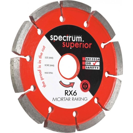 Spectrum RX6 125mm Diamond Blade - 22.2mm Bore