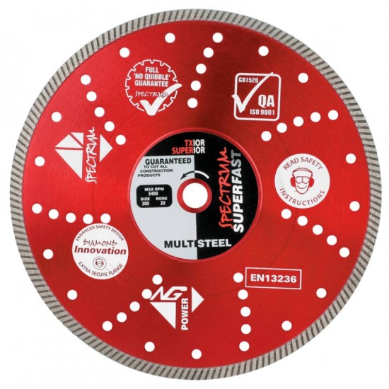 Spectrum TX10R 105mm Diamond Blade - 16mm Bore