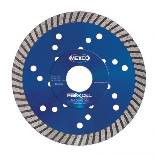 Mexco DTXCEL 230mm Diamond Blade - 22.23mm Bore