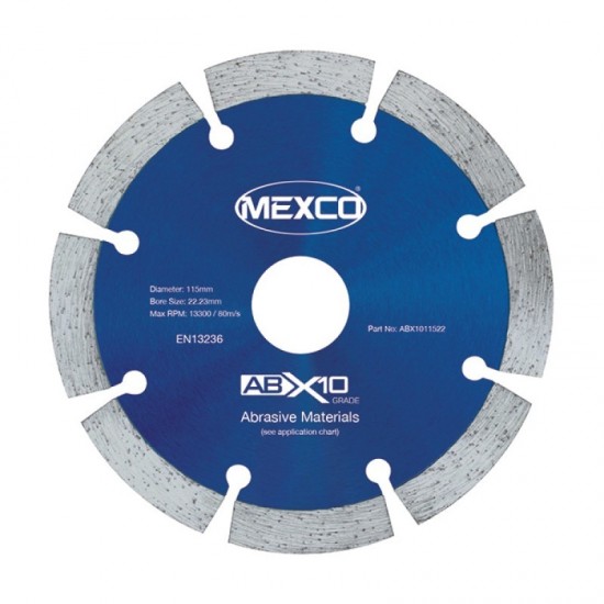 Mexco ABX10 115mm Diamond Blade - 22.23mm Bore