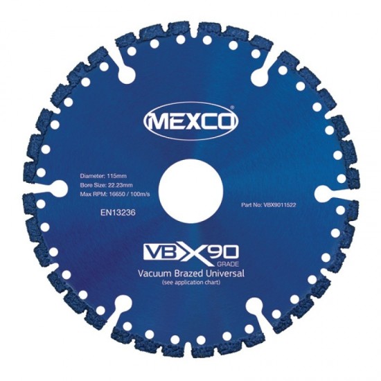 Mexco VBX90 350mm Diamond Blade - 25.4mm Bore