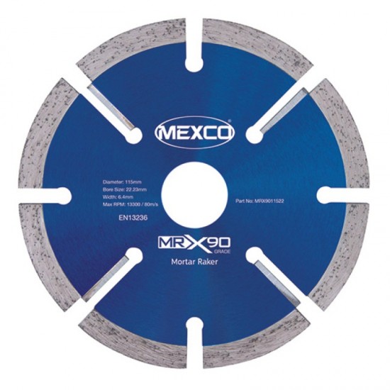 Mexco MRX90 115mm Diamond Blade - 22.23mm Bore