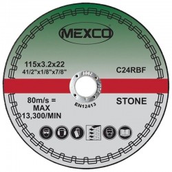 Mexco 115mm Abrasive Wheel Flat Cutting (Stone) - FSC3
