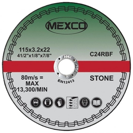 Mexco 115mm Abrasive Wheel Flat Cutting (Stone) - FSC3