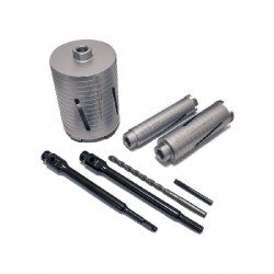 Mexco 7 Piece Dry Core Drill Kit Slotted - A10DCDKIT37