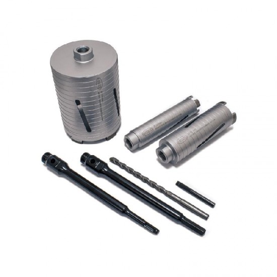 Mexco 7 Piece Dry Core Drill Kit Slotted - A10DCDKIT37