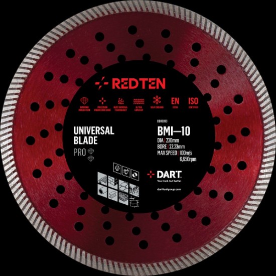 Dart Red Ten BMI-10 230mm Diamond Blade - 22mm Bore