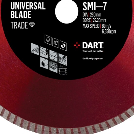 Dart Red Ten SMI-7 350mm Diamond Blade - 25mm Bore