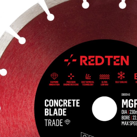Dart Red Ten MGP-10 125mm Diamond Blade - 22mm Bore