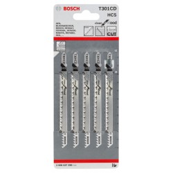 Bosch T301CD Jigsaw Blades Clean (Pack of 5)