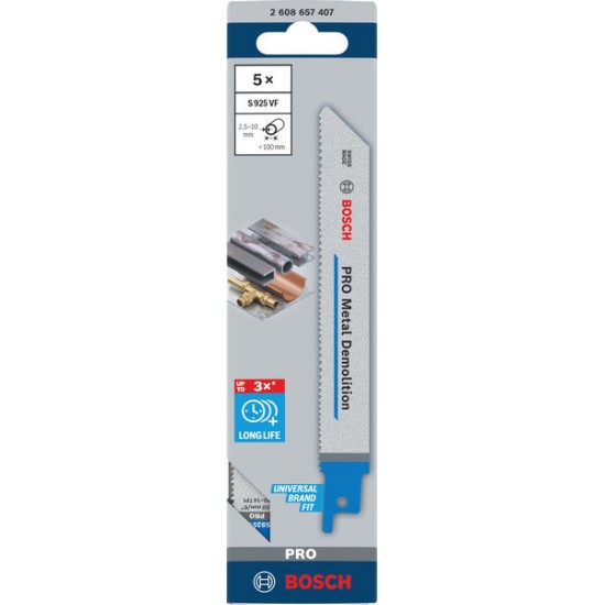 Bosch Sabre Saw Blade S925VF (Pack of 5)