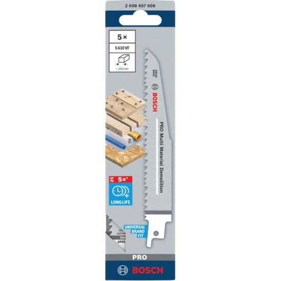Bosch Sabre Saw Blade S610VF (Pack of 5)