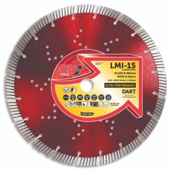 Dart Red Ten LMI-15 125mm Diamond Blade - 22mm Bore