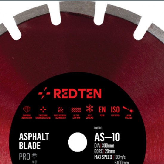 Dart Red Ten AS-10 350mm Diamond Blade - 20mm Bore
