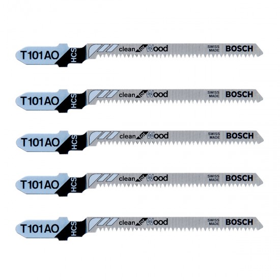 Bosch T101AO Jigsaw Blades Clean (Pack of 5)